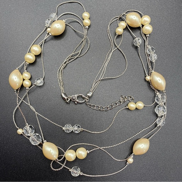 MONET Multi Strand Pearl Beads Layered Necklace - Picture 6 of 6